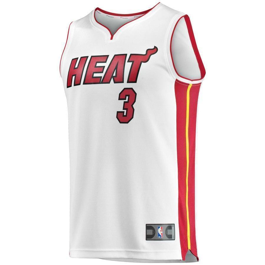 3-Dwyane Wade Miami Heat  Jersey White - Association Edition