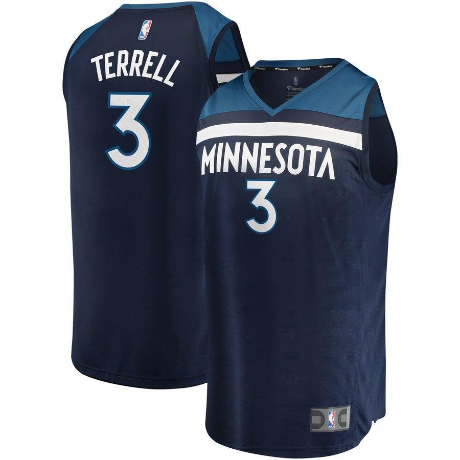 3-Jared Terrell Minnesota Timberwolves  Jersey - Icon Edition - Blue