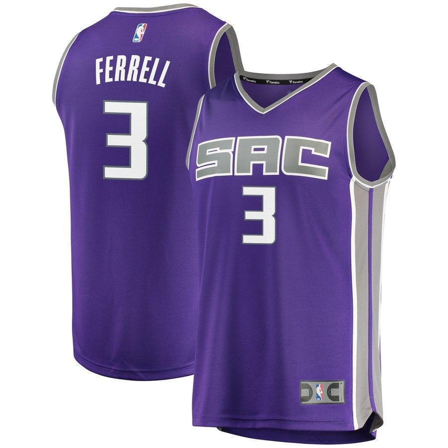 3-Yogi Ferrell Sacramento Kings  Jersey - Icon Edition - Purple