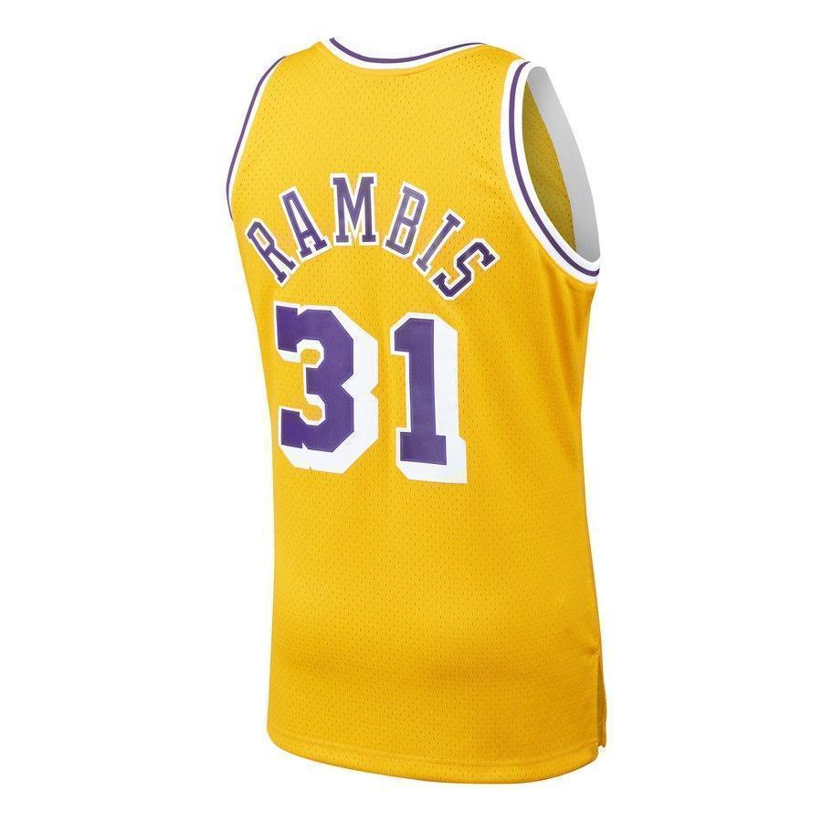 31-Kurt Rambis Los Angeles Lakers Hardwood Classics Swingman Jersey – Gold