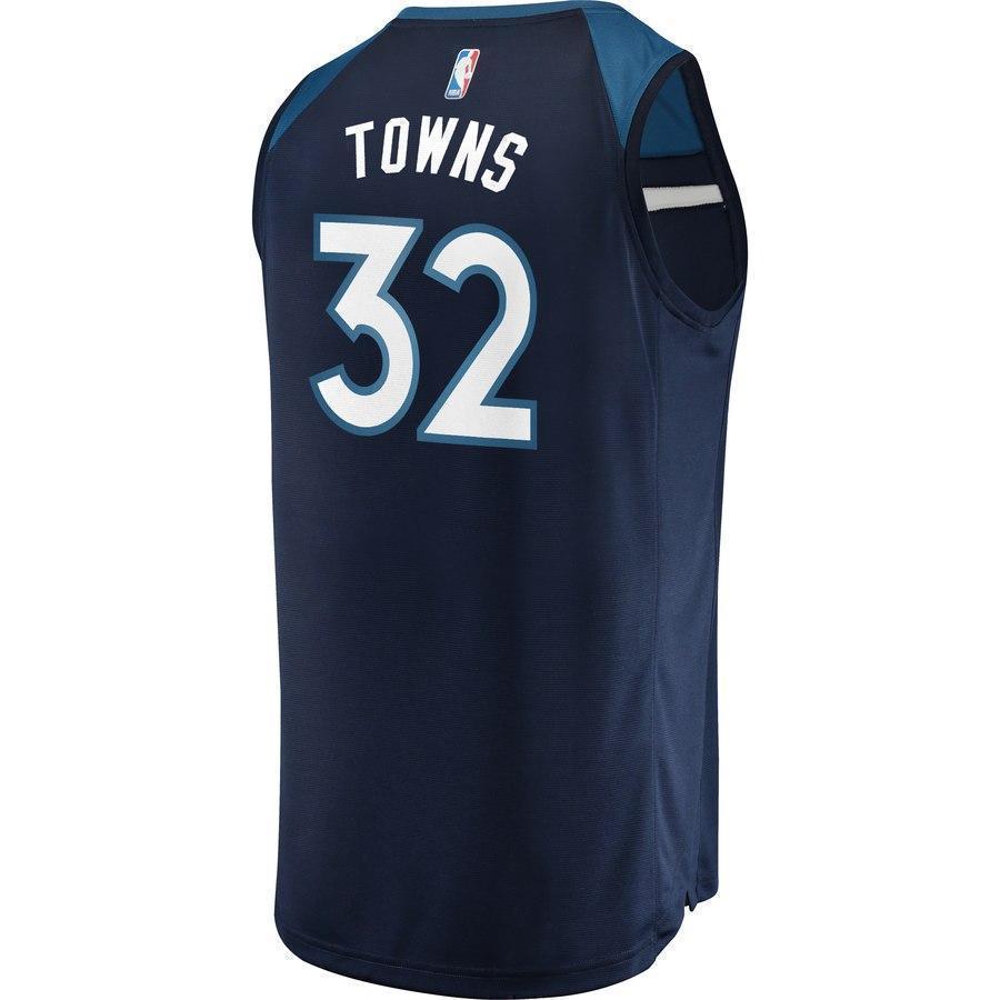 32-Karl-Anthony Towns Minnesota Timberwolves Jersey Navy - Icon Edition