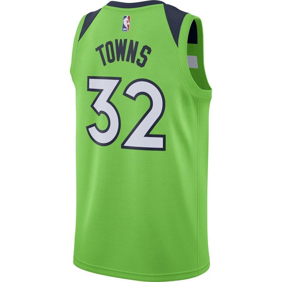 32-Karl-Anthony Towns Minnesota Timberwolves Swingman Jersey - Statement Edition – Green