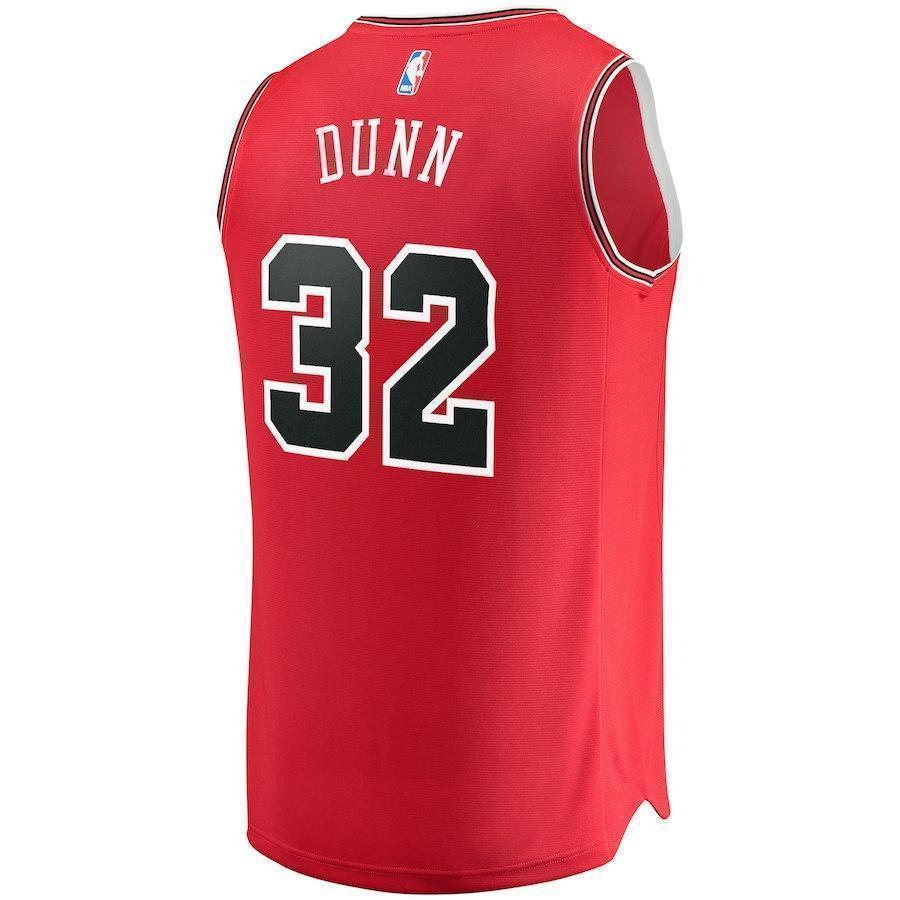32-Kris Dunn Chicago Bulls  Jersey Red - Icon Edition
