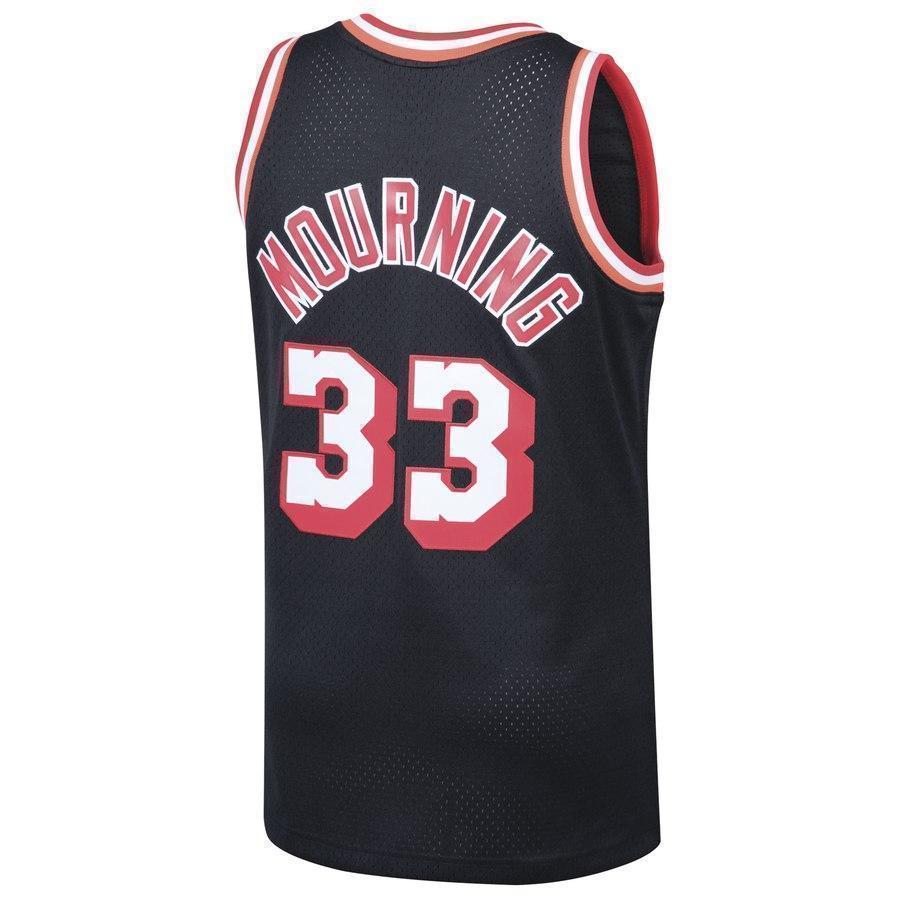 33-Alonzo Mourning Miami Heat  1996-97 Hardwood Classics Swingman Jersey - Black