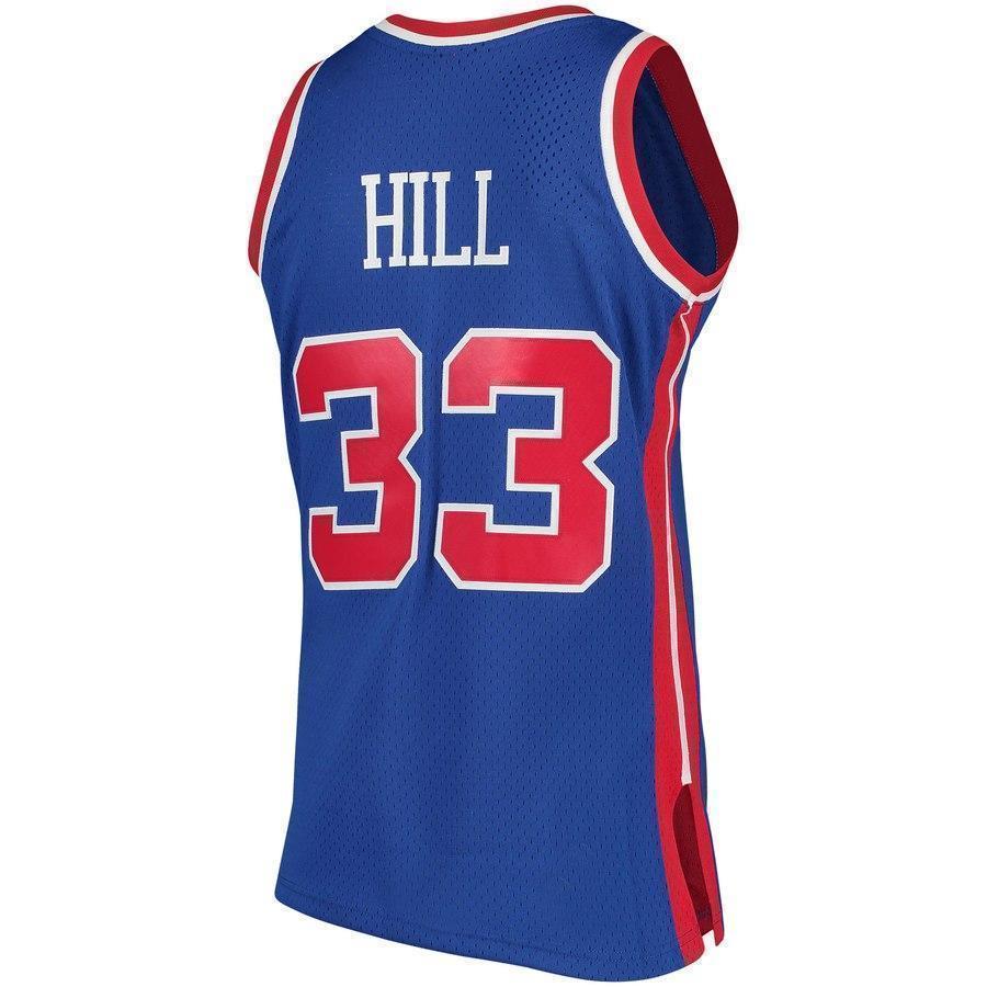 33-Grant Hill Detroit Pistons  Hardwood Classics Swingman Jersey - Blue