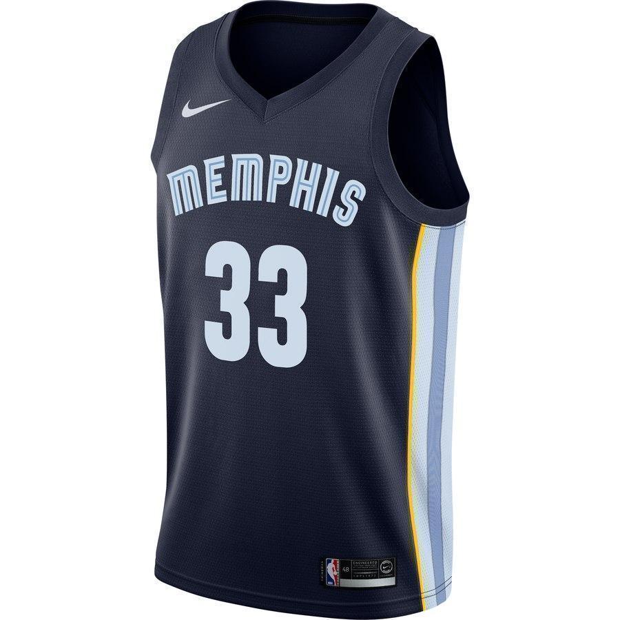33-Marc Gasol Memphis Grizzlies Swingman Jersey Navy - Icon Edition