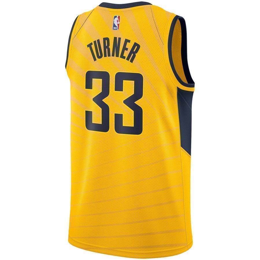 33-Myles Turner Indiana Pacers  Alternate Jersey – Gold