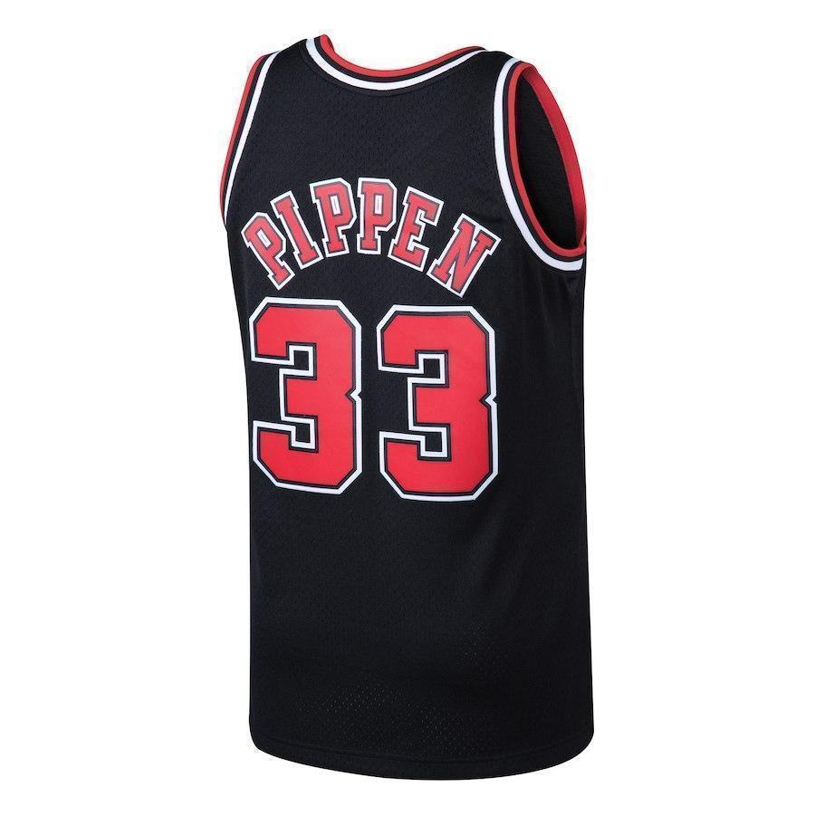 33-Scottie Pippen Chicago Bulls Hardwood Classics Swingman Jersey - Black