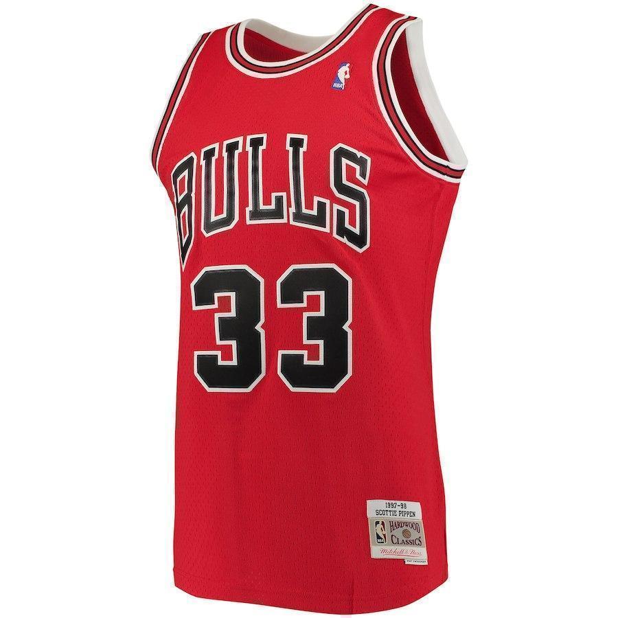 33-Scottie Pippen Chicago Bulls  Hardwood Classics Swingman Jersey - Red