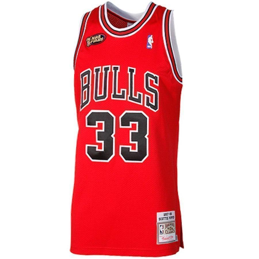 33-Scottie Pippen Chicago Bulls 1997-1998 Throwback  - Red