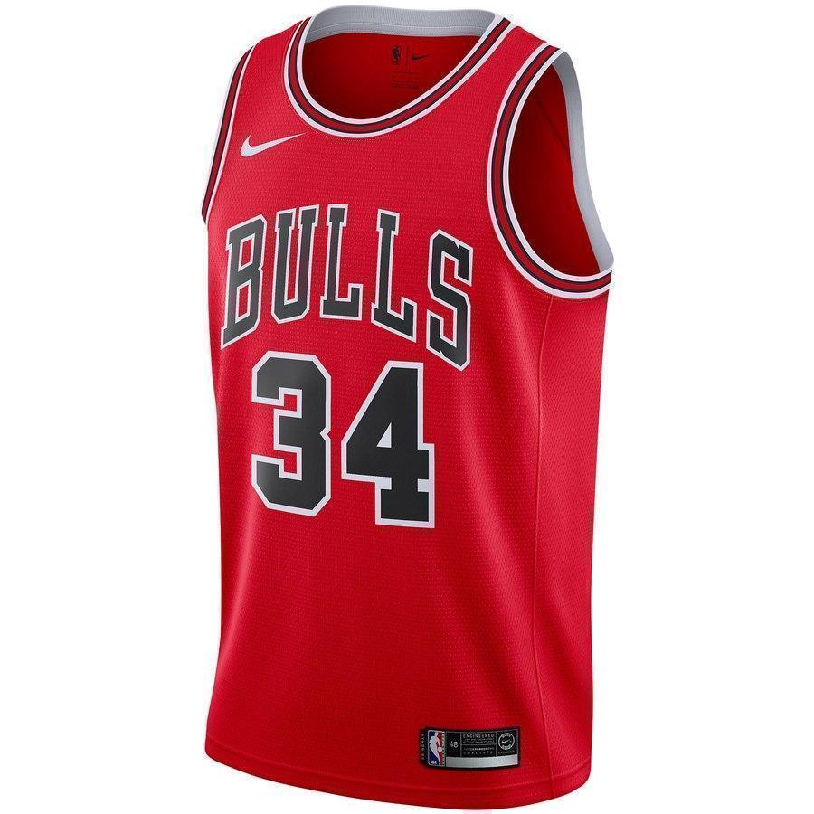 34-Chicago Bulls Wendell Carter Jr.  Men's Swingman Team Jersey - Red