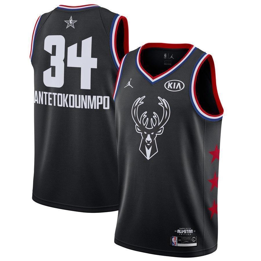 Giannis Antetokounmpo Milwaukee Bucks Jordan Brand 2019 NBA All-Star Game Finished Swingman Jersey – Black