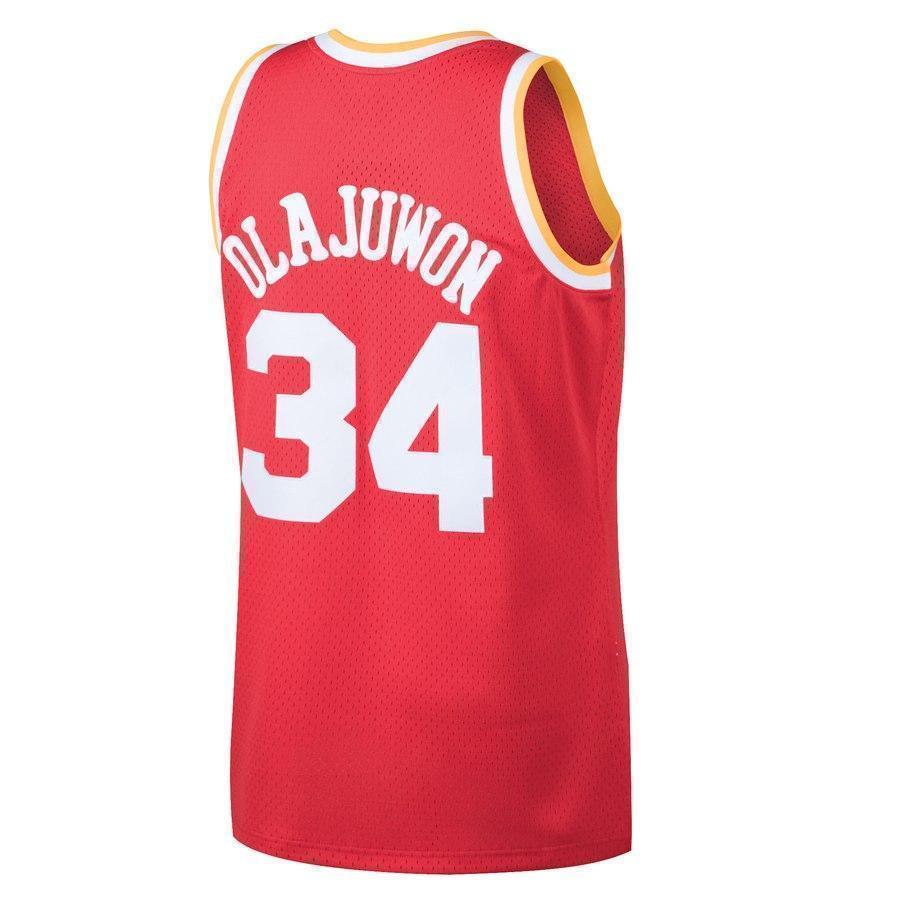 34-Hakeem Olajuwon Houston Rockets  1993-94 Hardwood Classics Swingman Jersey - Red