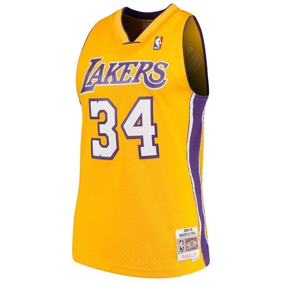 34- Shaquille O'Neal Los Angeles Lakers 1996-97 Throwback Home Jersey - Gold