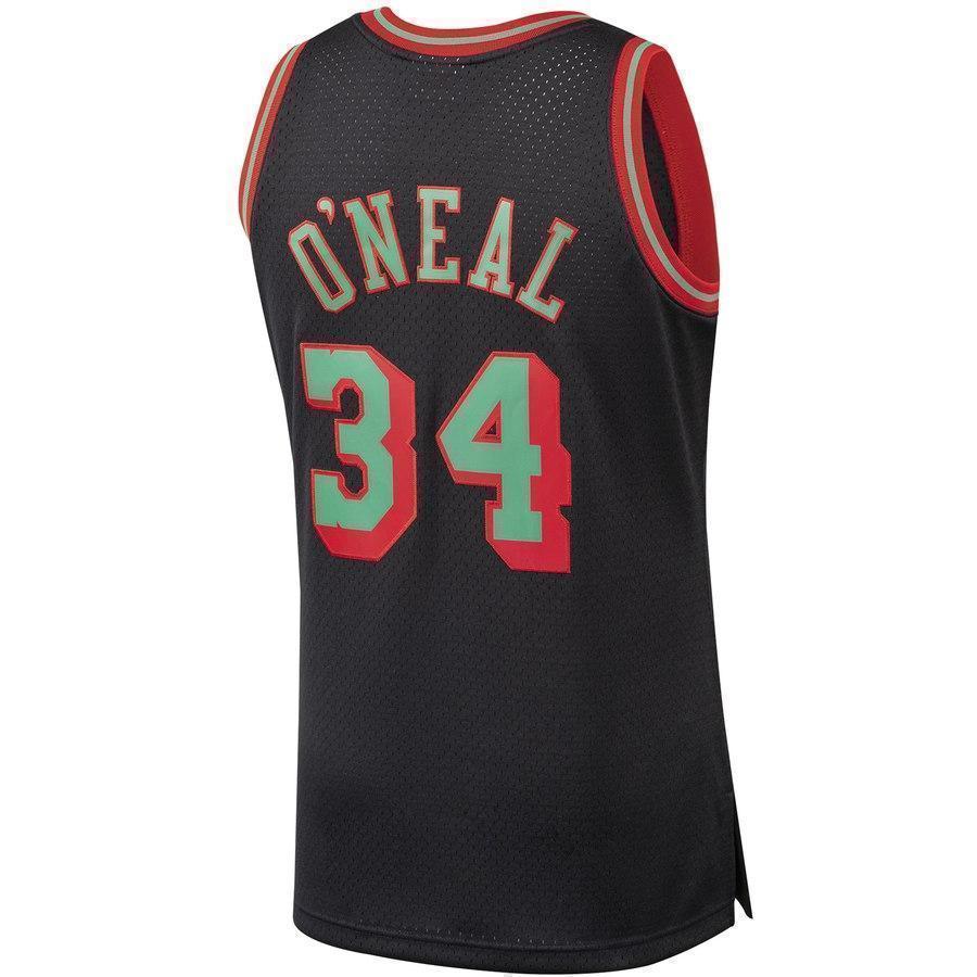 34-Shaquille O'Neal Los Angeles LakersHardwood Classics Christmas Swingan Collection Jersey – Black