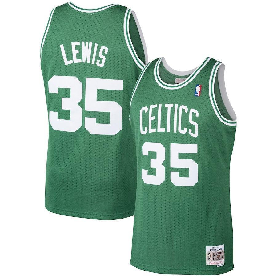 35-Reggie Lewis Boston Celtics  Hardwood Classics Swingman Jersey – Kelly Green