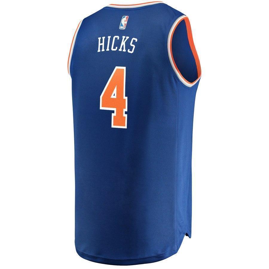 4-Isaiah Hicks New York Knicks  Jersey Royal - Icon Edition