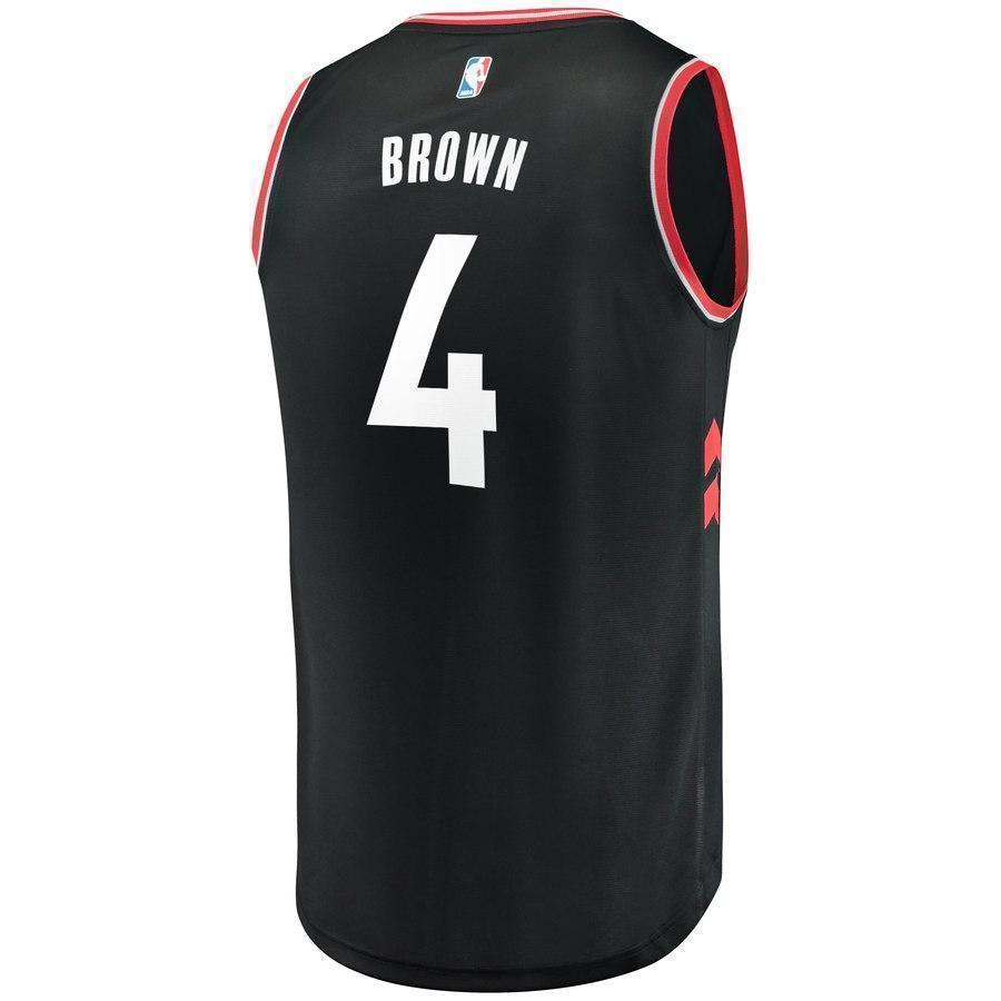 4-Lorenzo Brown Toronto Raptors  Jersey Black - Statement Edition