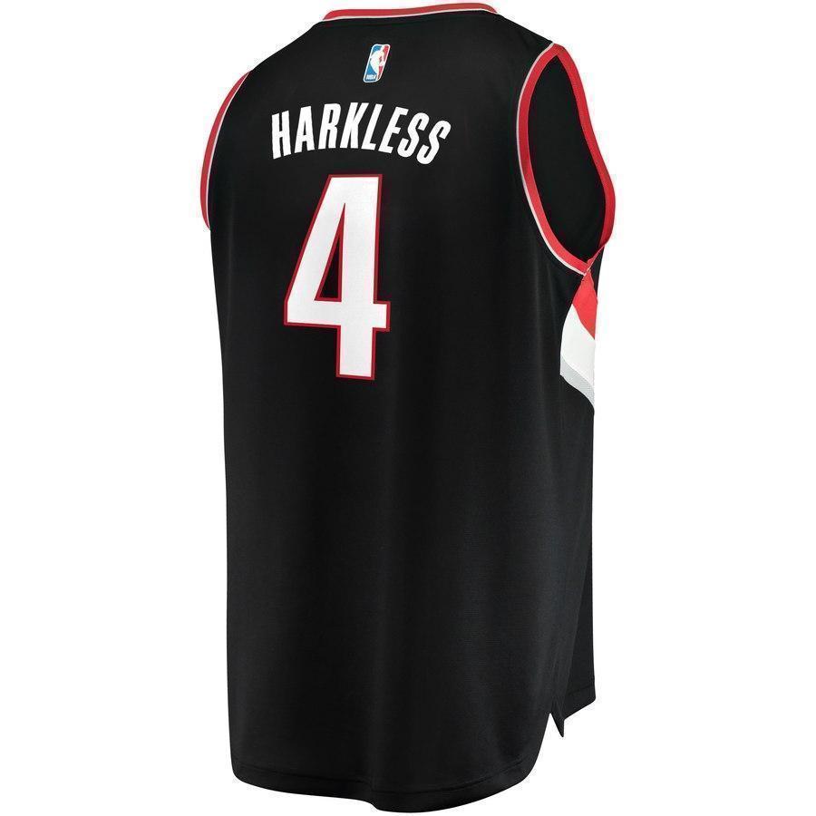 4-Maurice Harkless Portland Trail Blazers  Jersey Black - Icon Edition