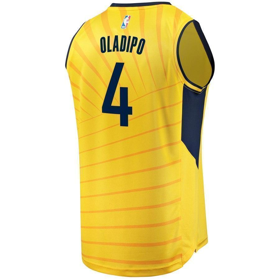 4-Victor Oladipo Indiana Pacers  Swingman Jersey - Statement Edition – Gold