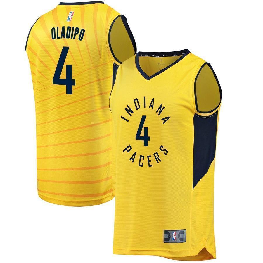 4-Victor Oladipo Indiana Pacers  Swingman Jersey - Statement Edition – Gold