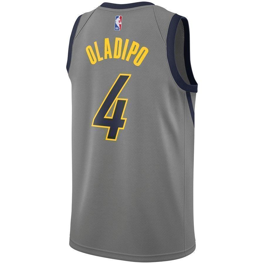 4-Victor Oladipo Indiana Pacers  Swingman Jersey – City Edition – Gray