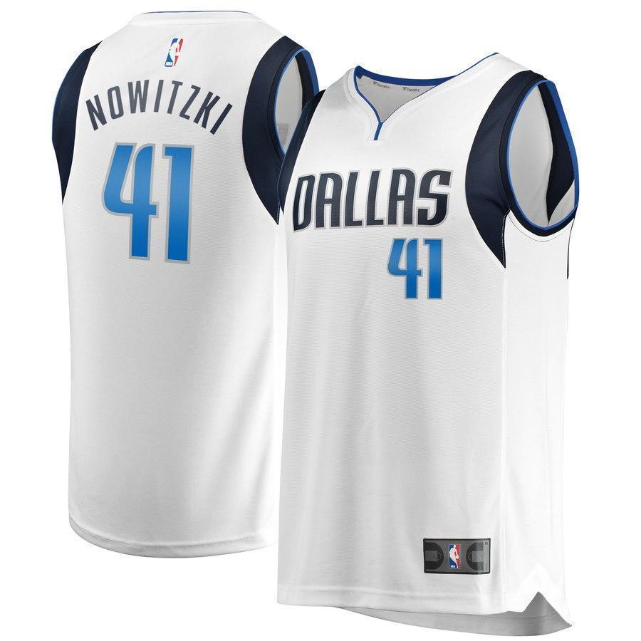 41-Dirk Nowitzki Dallas Mavericks  Jersey White - Association Edition