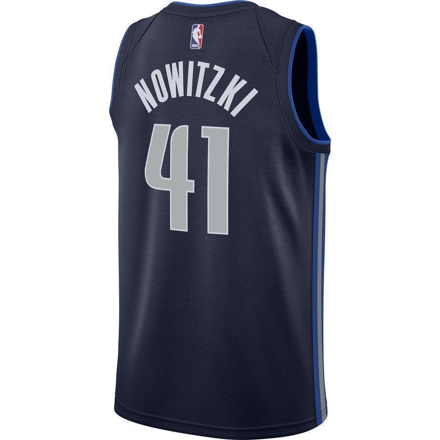 41-Dirk Nowitzki Dallas Mavericks Swingman Jersey - Statement Edition – Navy