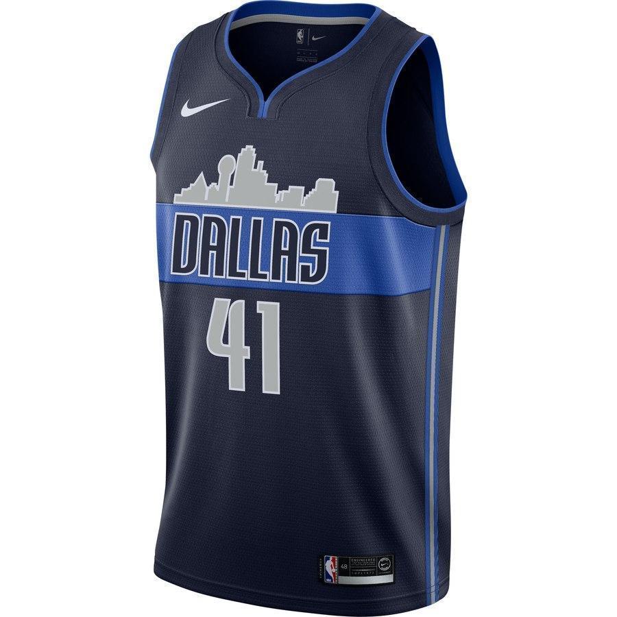 41-Dirk Nowitzki Dallas Mavericks Swingman Jersey - Statement Edition – Navy