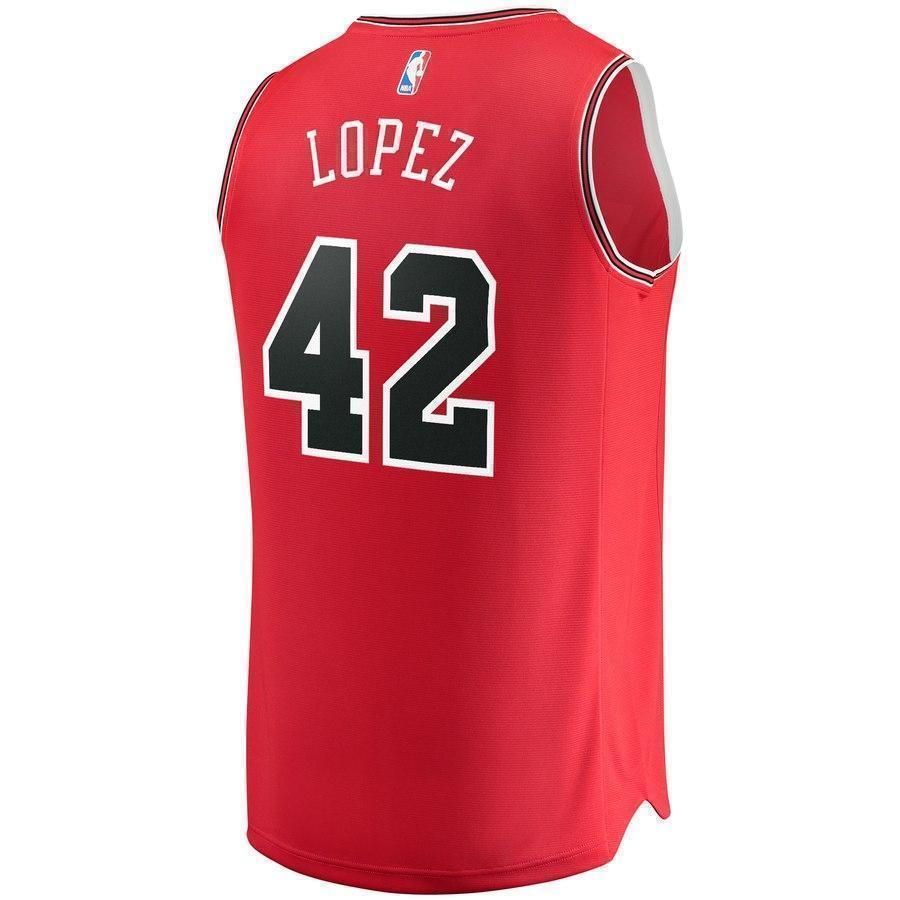 42-Robin Lopez Chicago Bulls Jersey Red - Icon Edition