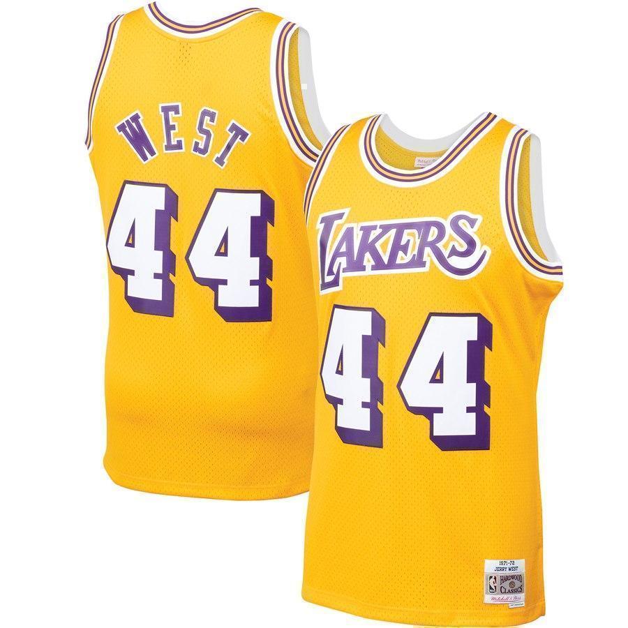 44-Jerry West Los Angeles Lakers  Hardwood Classics Swingman Jersey – Gold