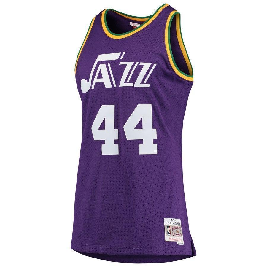 44-Pete Maravich Utah Jazz Swingman Jersey – Purple