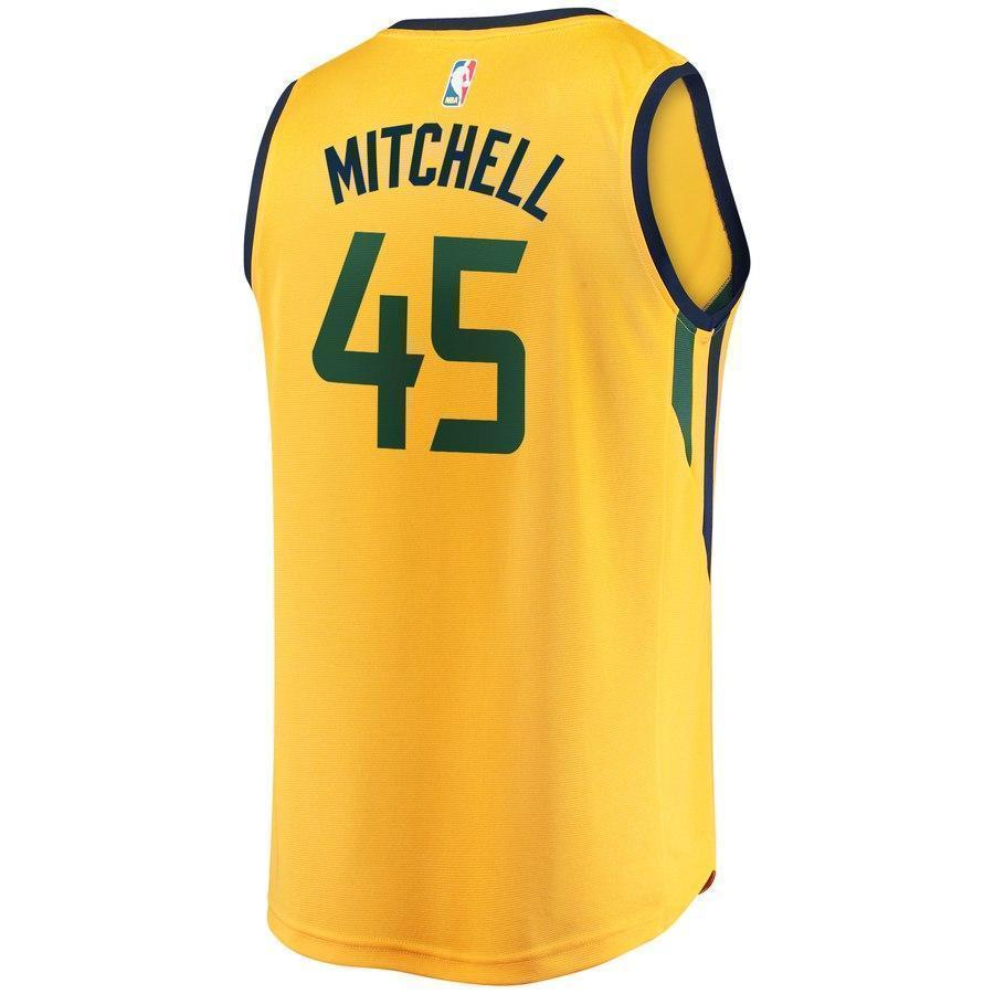 45-Donovan Mitchell Utah Jazz  Player Jersey Gold - Statement Edition