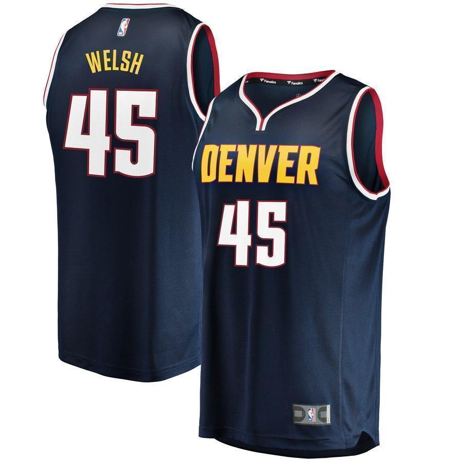 45-Thomas Welsh Denver Nuggets  Jersey - Icon Edition - Blue