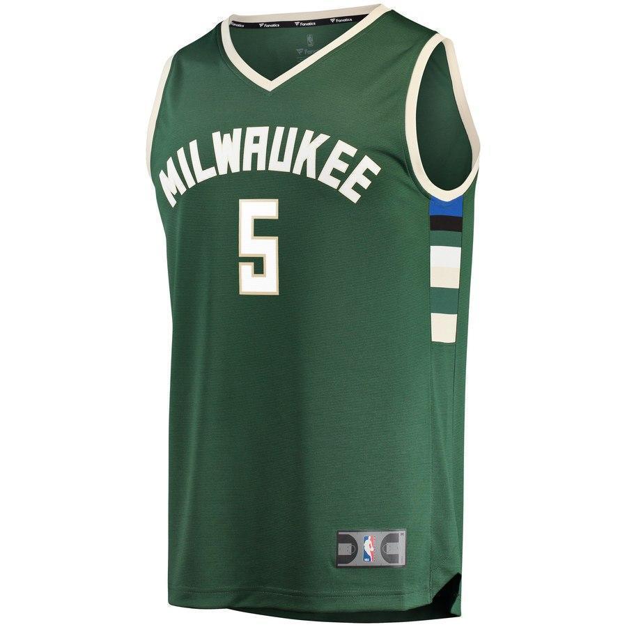 5-D.J. Wilson Milwaukee Bucks Jersey Green - Icon Edition