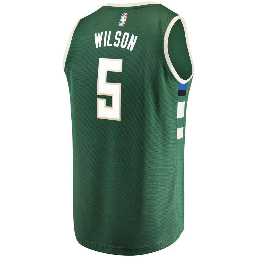 5-D.J. Wilson Milwaukee Bucks Jersey Green - Icon Edition
