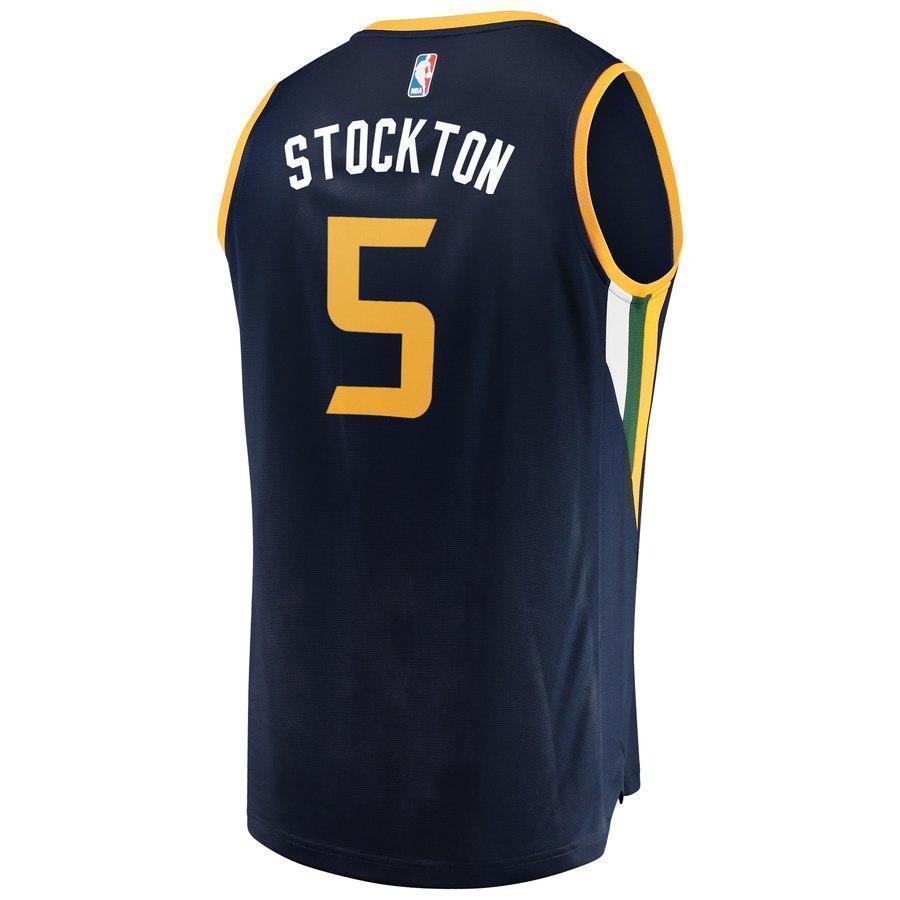 5-David Stockton Utah Jazz  Player Jersey - Icon Edition - Navy