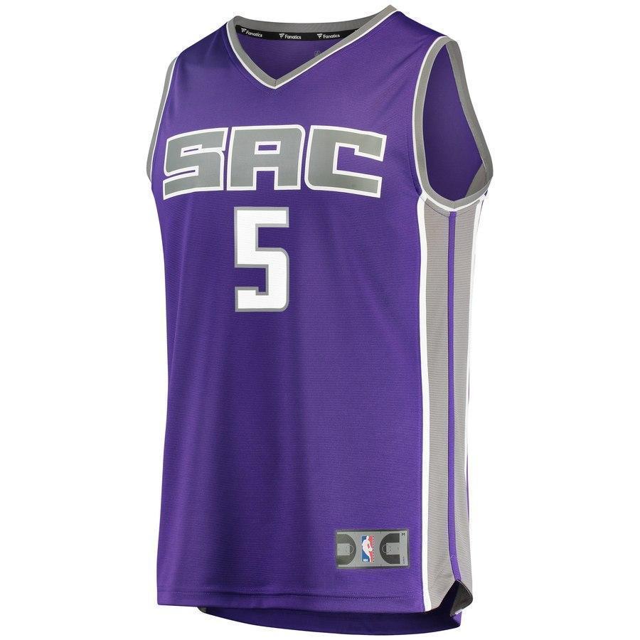 5-De'Aaron Fox Sacramento Kings  Jersey Purple - Icon Edition