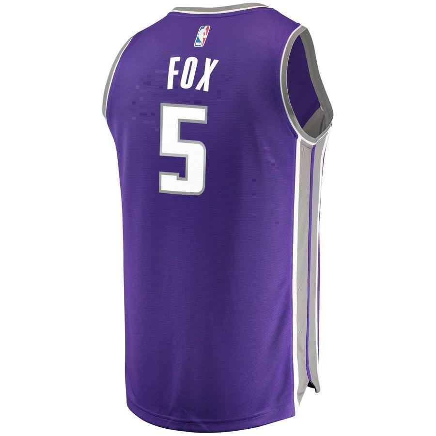 5-De'Aaron Fox Sacramento Kings  Jersey Purple - Icon Edition