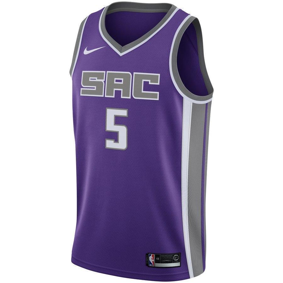 5-De'Aaron Fox Sacramento Kings Swingman Jersey Purple - Icon Edition