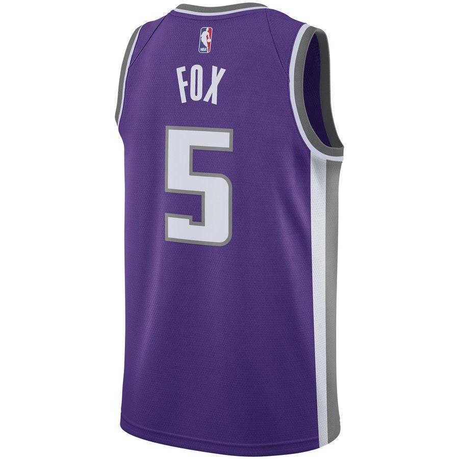 5-De'Aaron Fox Sacramento Kings Swingman Jersey Purple - Icon Edition