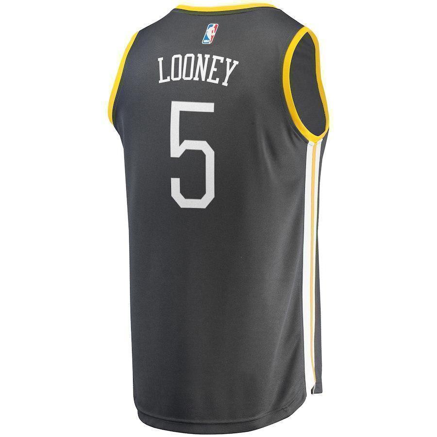 5-Kevon Looney Golden State Warriors Jersey Charcoal - Statement Edition