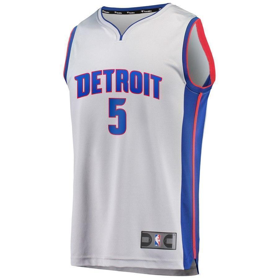 5-Luke Kennard Detroit Pistons Jersey Gray - Statement Edition