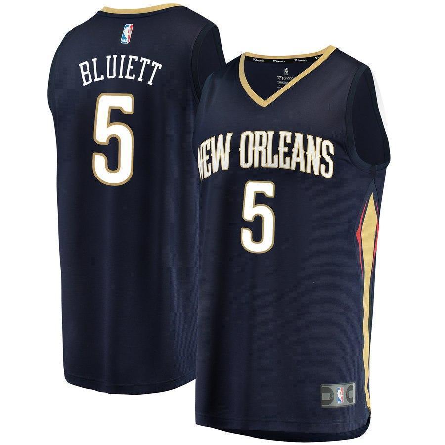 5-Trevon Bluiett New Orleans Pelicans  Jersey - Icon Edition - Navy