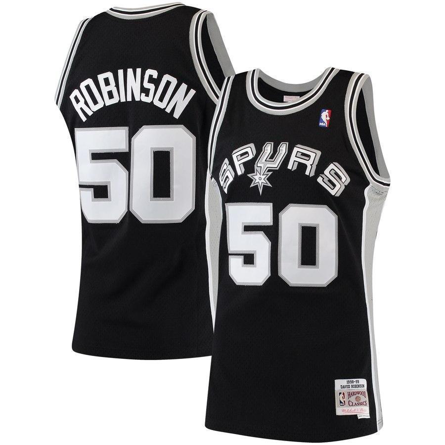 50-David Robinson San Antonio Spurs  1998-99 Hardwood Classics Swingman Jersey - Black