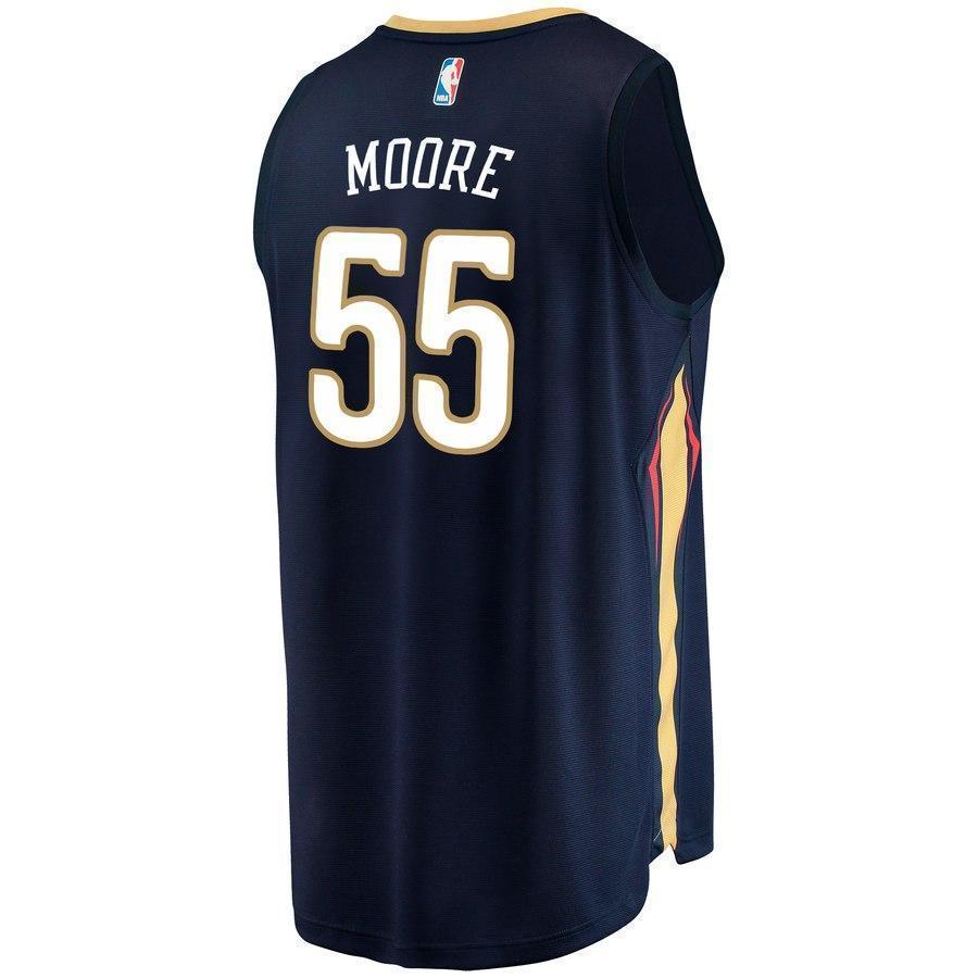 55-E'Twaun Moore New Orleans Pelicans Jersey - Icon Edition – Navy
