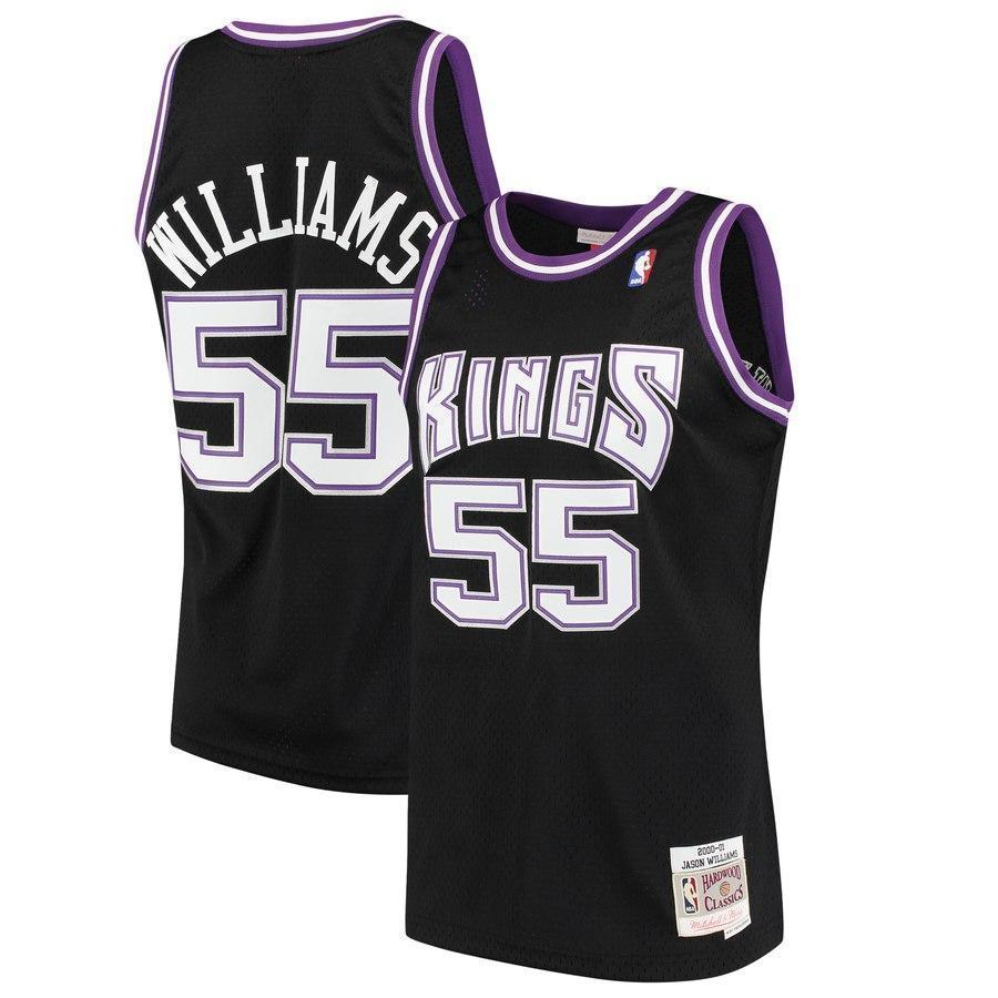 55-Jason Williams Sacramento Kings  2000-01 Hardwood Classics Swingman Jersey - Black