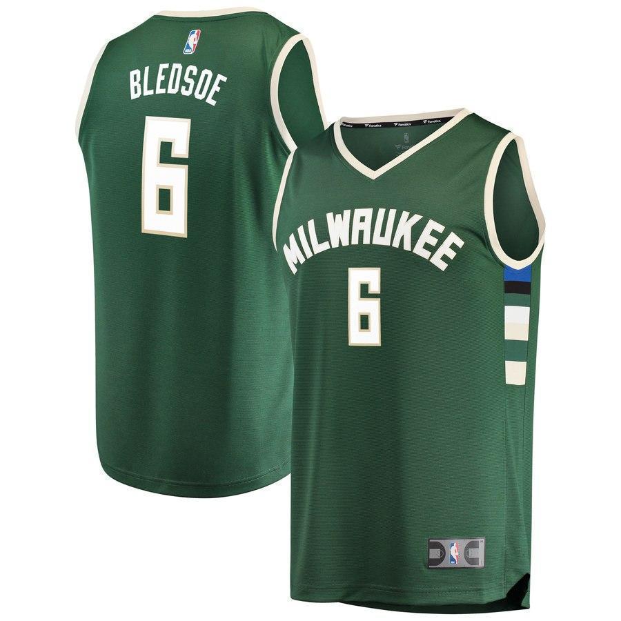 6-Eric Bledsoe Milwaukee Bucks  Player Jersey Green - Icon Edition