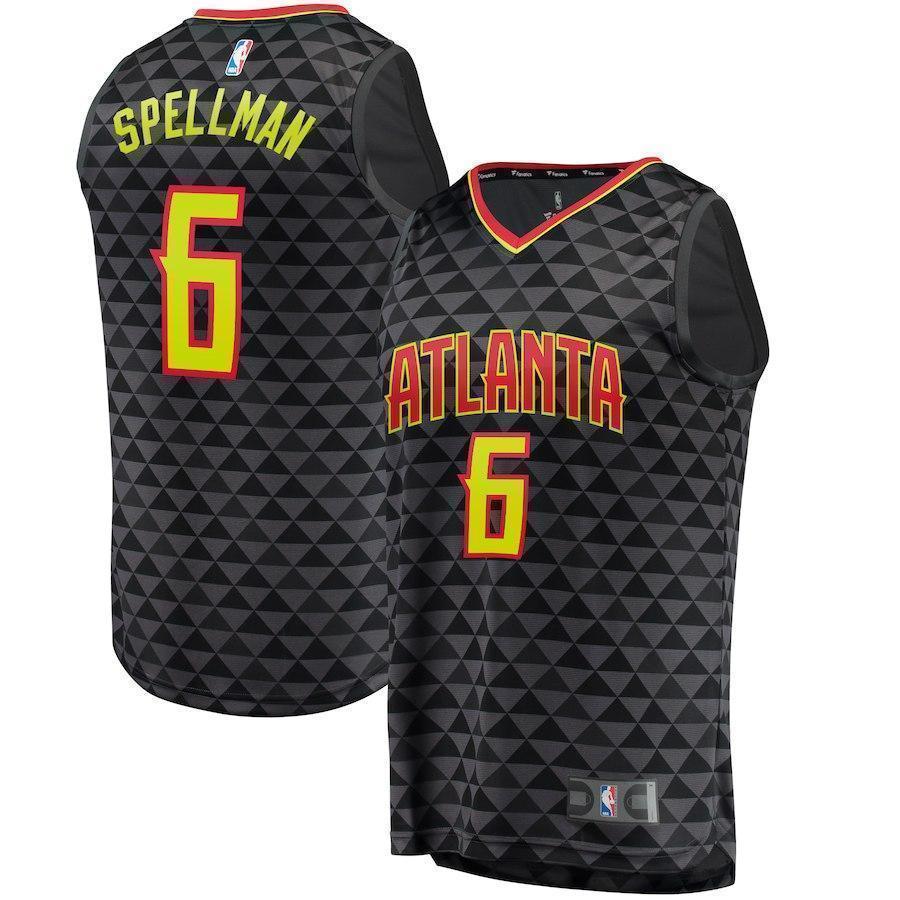 6-Omari Spellman Atlanta Hawks Jersey - Icon Edition - Black