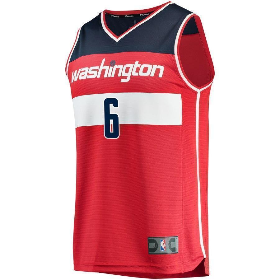 6-Troy Brown Jr. Washington Wizards  Jersey - Icon Edition - Red